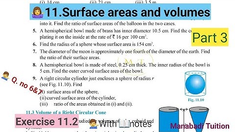 9th class maths| Chapter 11| 💁‍♀️Surface areas and volumes|💁 Exercise 11.2 |Q no 6&7 |part 3|