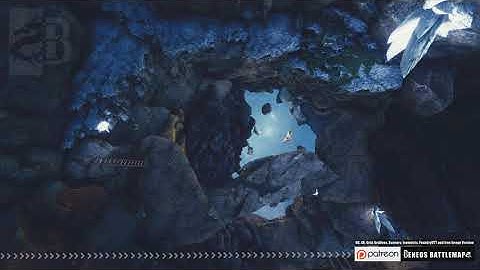 Beneos Battlemaps: Crystal Cave: Cave Bridge [Pen & Paper Animated Battlemap]