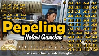 Notasi PEPELING Laras Pelog - Belajar Gamelan