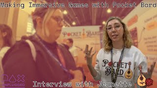Shelly Pax Unplugged Making Immersive Games With Pocket Bard