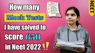 How many Mock Tests🤔📋I have solved to score 650 in Neet2022 #neet2023 #neetpreparation #allen #pw