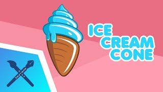 How to Draw an Ice Cream Cone (Speed Art) in Inkscape Inspired by LogosByNick