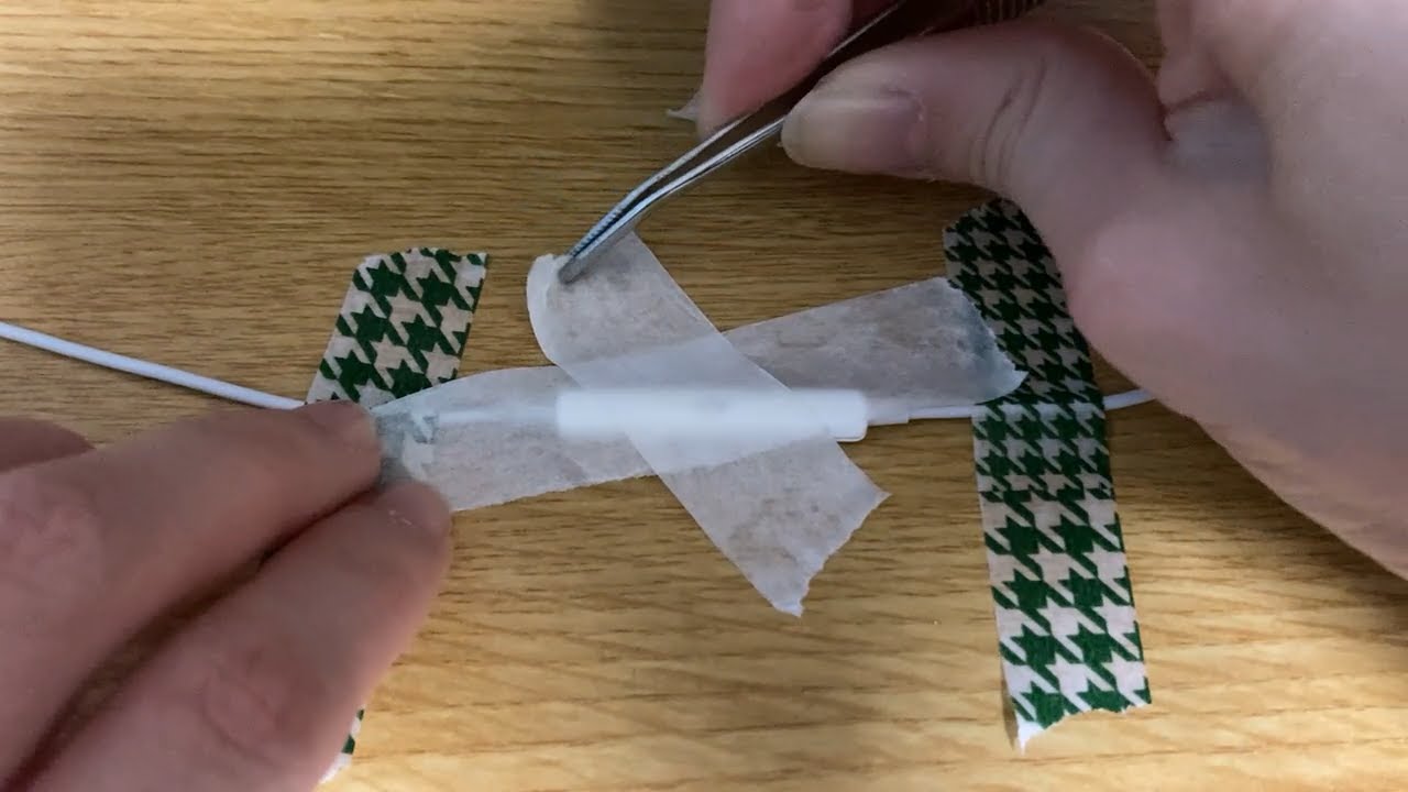 イヤホンマイク マスキングテープとピンセットでペタペタ ASMR notalking 無言