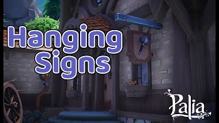 Hanging signs in Palia.