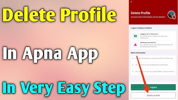 How to delete profile in Apna app//Profile delete kese kare 2024