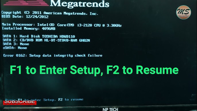 Fix] Press F1 to Run Setup  BIOS Issue - Hardware Centric