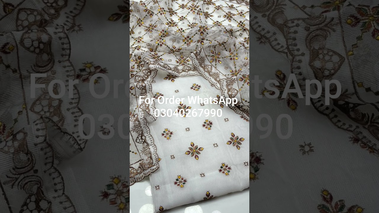 Embroided Khaddi Net Dress