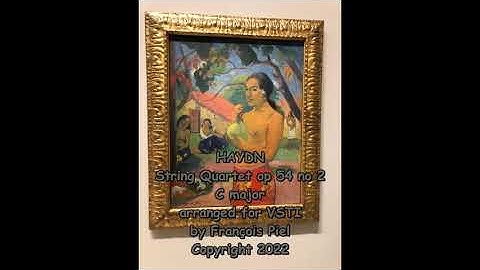Haydn String Quartet op 54 no 2 C major arranged for VSTI