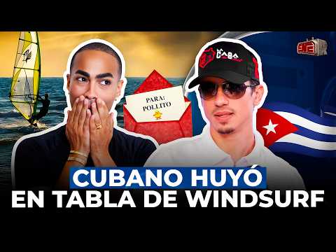 CUBANO HUYÓ EN TABLA DE WINDSURF LLORA Y ENVÍA FUERTE MENSAJE A POLLITO TROPICAL