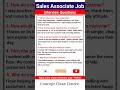 Top 5 Sales Associate Interview Questions and Answers to get Job