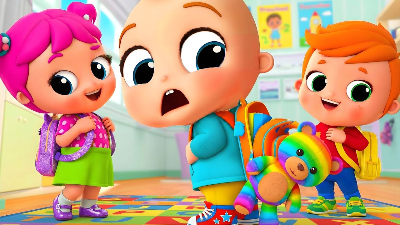 First Day of School Song 🎒 Going to School Nursery Rhymes | Happy ...