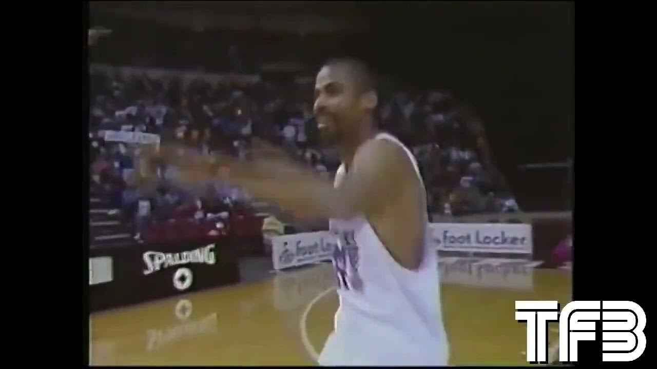 Mike Conley Sr. dunks (left handed) from behind the free throw line at
