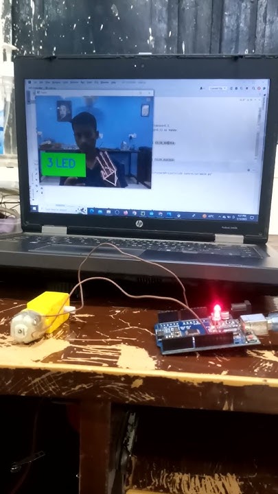 led & motor control by hand gesture using python #pythontutorial # ...