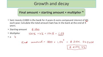 Growth and decay (Compound interest)