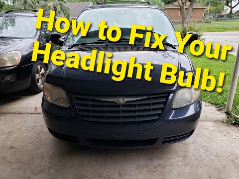 How to Replace a Headlight bulb in your 2005 Town and Country | EASY FIX