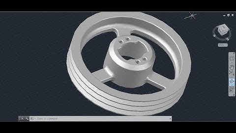 AutoCAD 3D, Pulley Belt of Radiator Motor, How to Draw Belt Pulley, AutoCAD Training