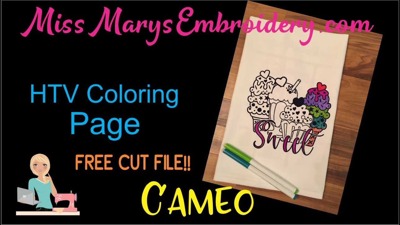 How to create a HTV Coloring Page [Free Cut File] 