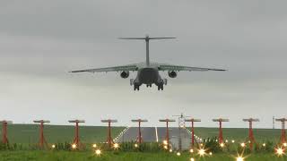 : First time! Brazilian Airforce Embrear KC390  Blustery Landing Bristol Airport 18/9/23