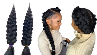 QUICK GODDESS BUTTERFLY BRAIDS USING EXPRESSION BRAID EXTENSION  Beginner Friendly