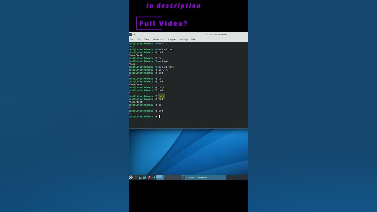 Linux CLI 2c 🐧 Filesystem Navigation #linux #shell #cli #konsole # ...