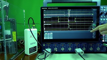 Double-pulse test of GaN devices using a high-resolution oscilloscope with AWG-4012