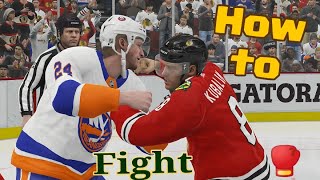 NHL 21 how to fight