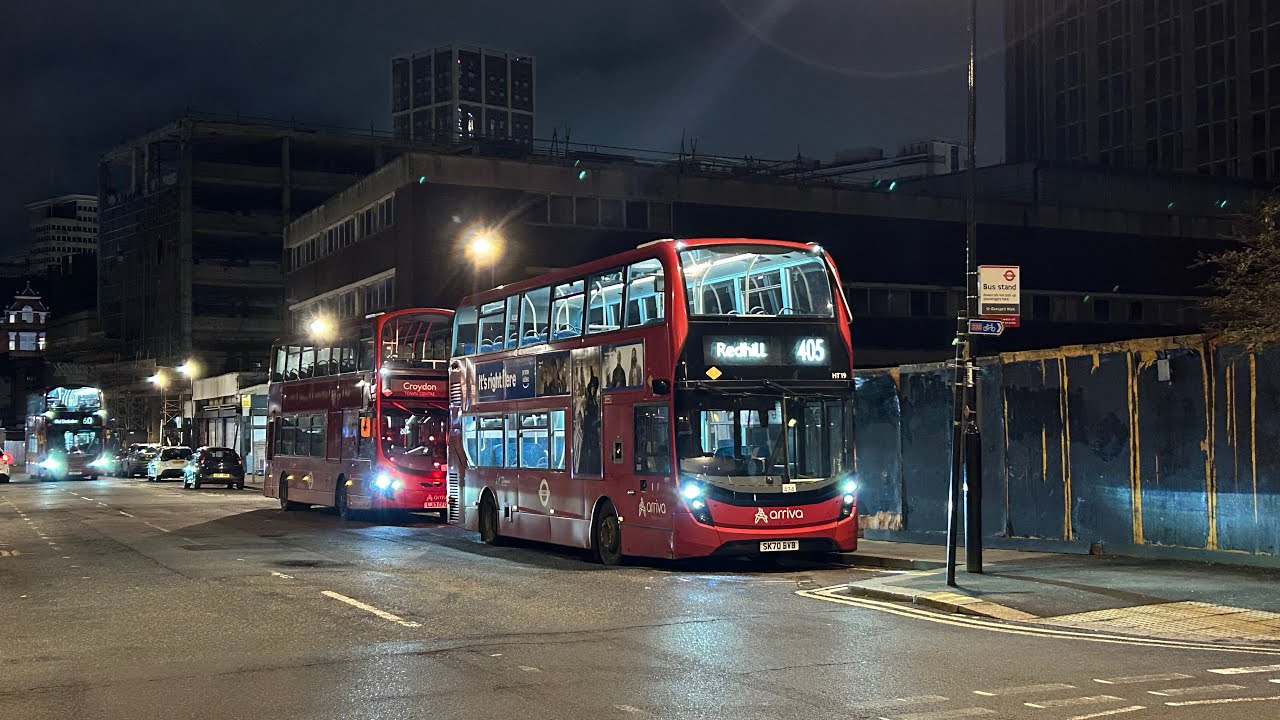 Full Route Visual | London Bus Route 405: Redhill to Croydon Town Centre