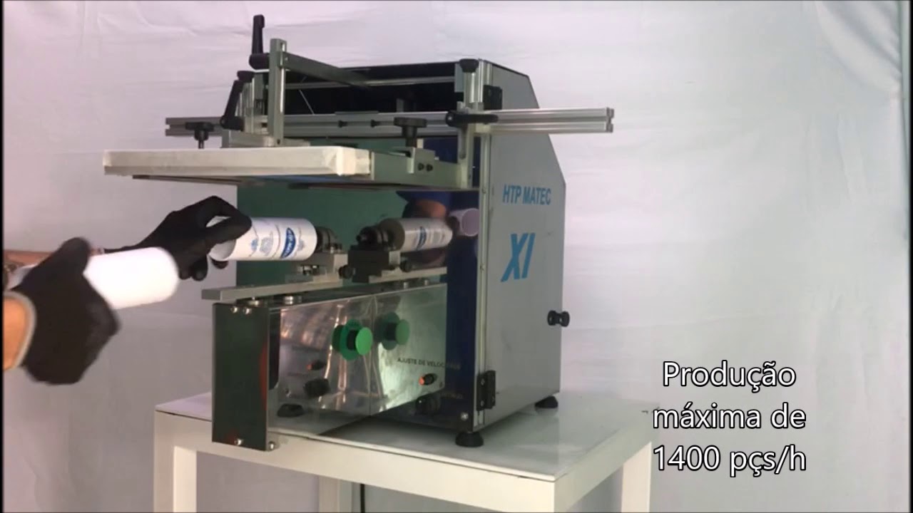 Impressora serigráfica cilindrica elétrica - X1 para copos, taças, canetas, frascos, Silk screen.