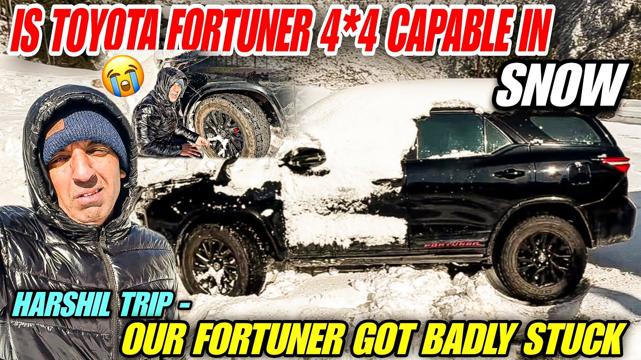 Is Fortuner 4*4 Snow capable?Fortuner got badly Stuck #fortuner4x4 #fortuneroffroading #fortuner 