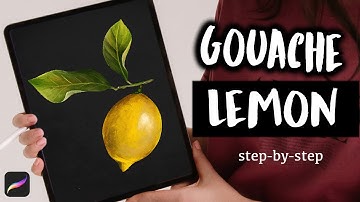 🍋 Drawing a Realistic Lemon in Procreate - Easy Tutorial for Beginners