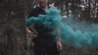 Oddly Satisfying - Colored Smoke Bombs at Night - Photographer Smoke Grenades