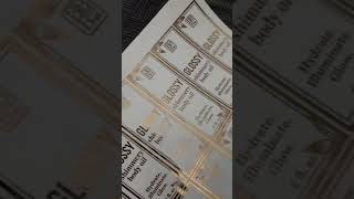 Making Foiled Labels for Products #shorts