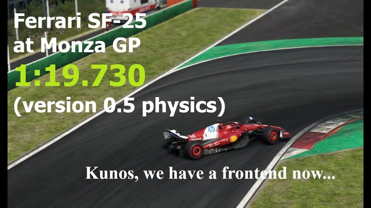 AC EVO (0.5): Slippery new PB to Monza with Ferrari SF-25