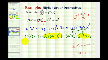 Ex 5:  Determine Higher Order Derivatives Requiring the Product Rule and Chain Rule