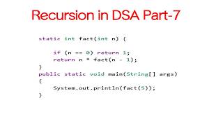 Recursion in DSA Part-7
