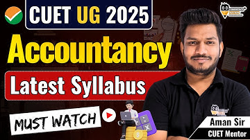 CUET UG B.COM 2025 || Accountance Official Latest Syllabus || bhu b.com Syllabus || Cuet bcom