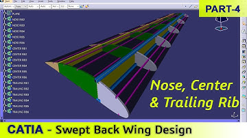 CATIA V5 - Swept back wing design Part 4