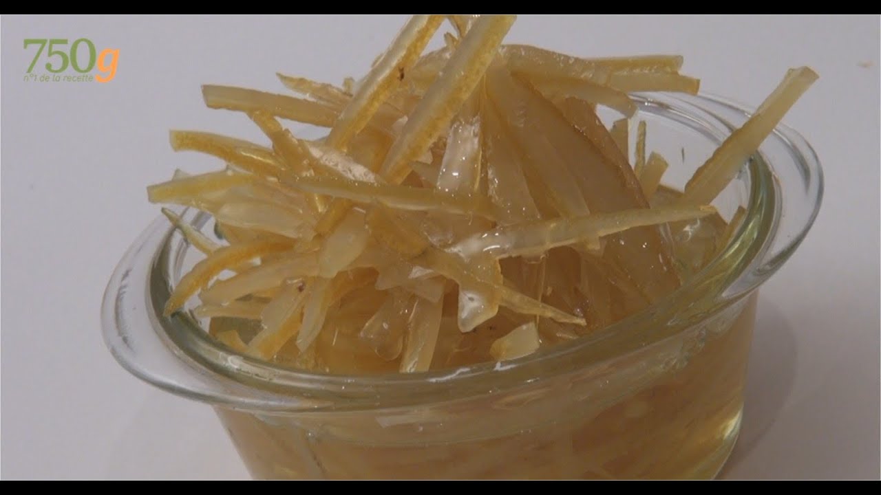 Recette de Ecorces de citron confit - 750g