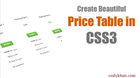 Create Beautiful HTML5 & CSS3 Price Table | Urdu/Hindi