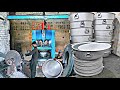 Production of the most expensive big casted handle aluminum cooking pots in factory