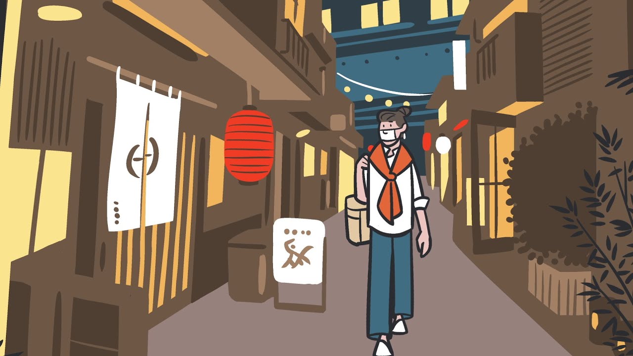 A night in bustling Tokyo