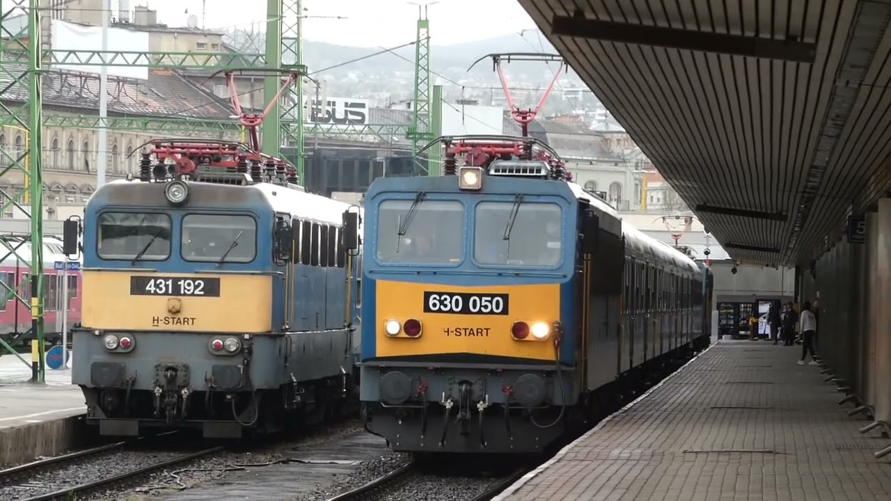 Trains at Budapest-Déli station | Vonatok Budapest-Déli pályaudvaron (4K, 2023)