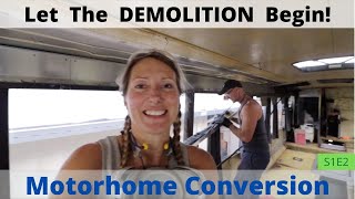 Bus Conversion Let the DEMOLITION Begin S1 E2 by Travel Hugs 7,128 views 3 years ago 16 minutes
