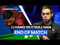 O’Sullivan won a final-frame decider for the third match in a row to beat Li Hang |Eurosport Snooker