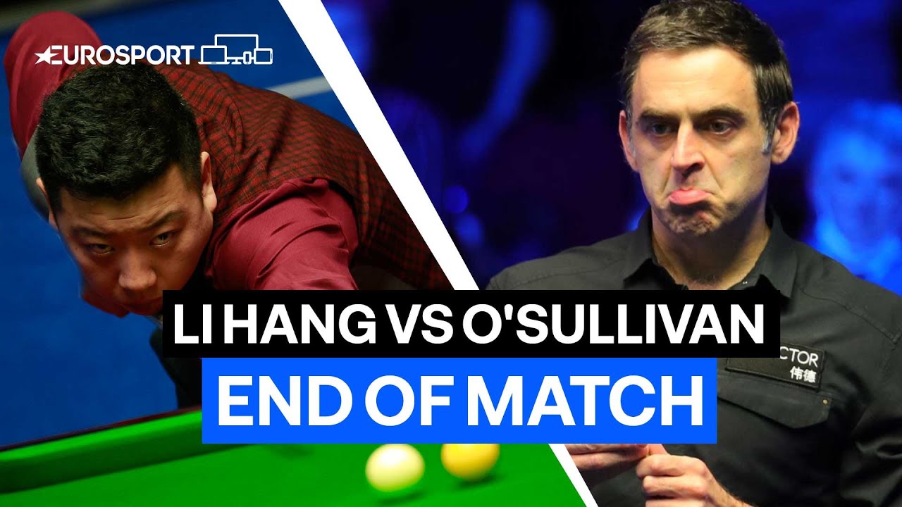O’Sullivan won a final-frame decider for the third match in a row to beat Li Hang |Eurosport Snooker