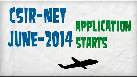 CSIR UGC NET June 2014 Application process Starts