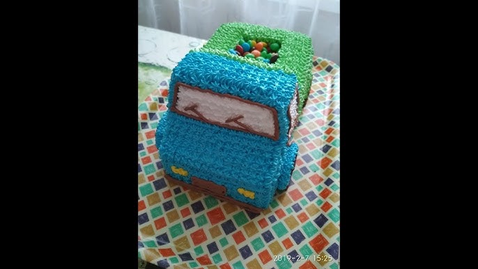 Торт машина из крема. Детский торт на день рождения своими руками