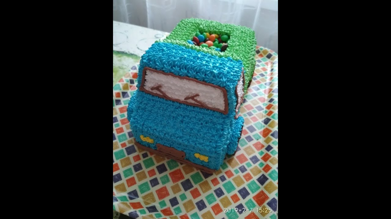 Оформление торта Грузовичок.