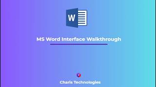 MS Word Interface Walkthrough
