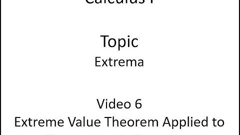 The Extreme Value Theorem Applied to a Trigonometric Function